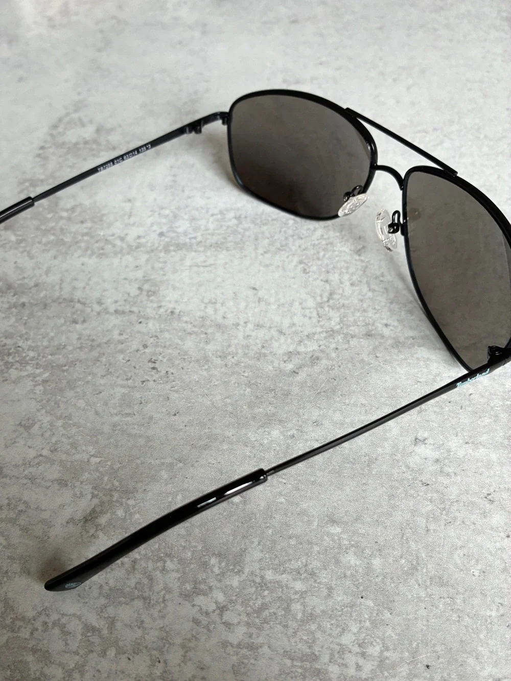 Timberland TB7268 Aviator Sunglasses Blue Mirror Lenses Black Frame